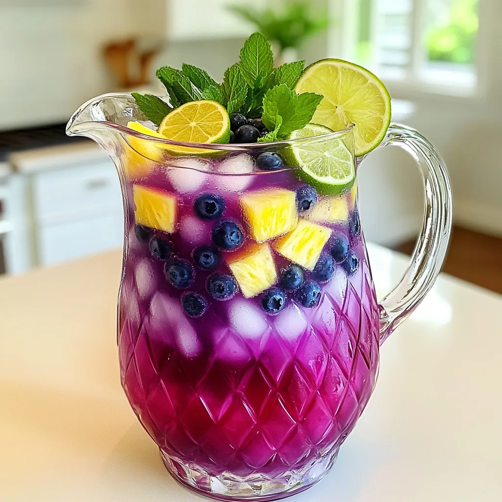 Purple Paradise Punch Refreshing Summer Beverage Delight