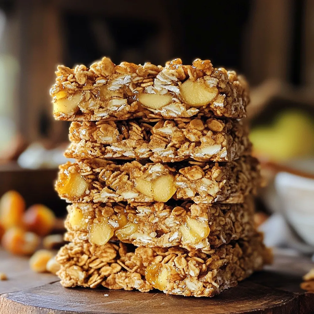 Gingerbread Apple Granola Bars for Holiday Snacking