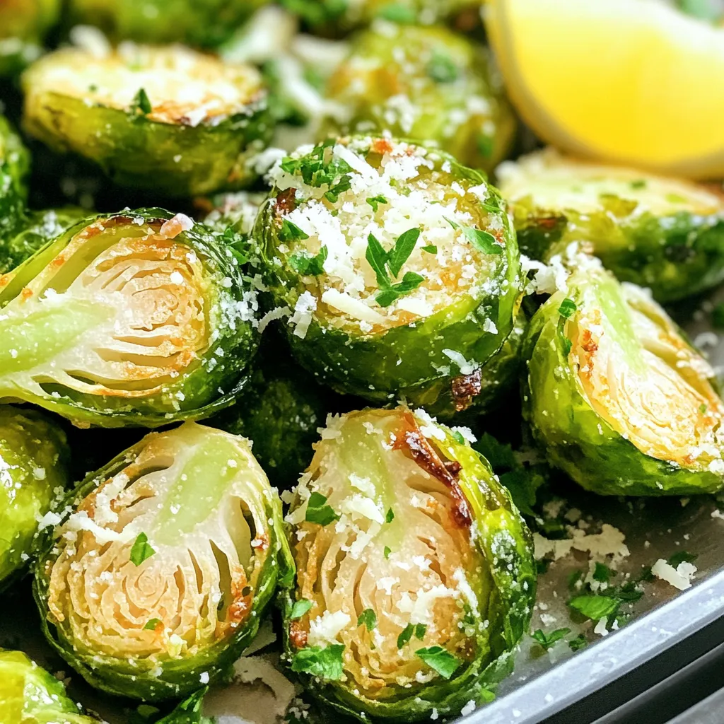 Air Fryer Garlic Parmesan Brussels Sprouts Delight