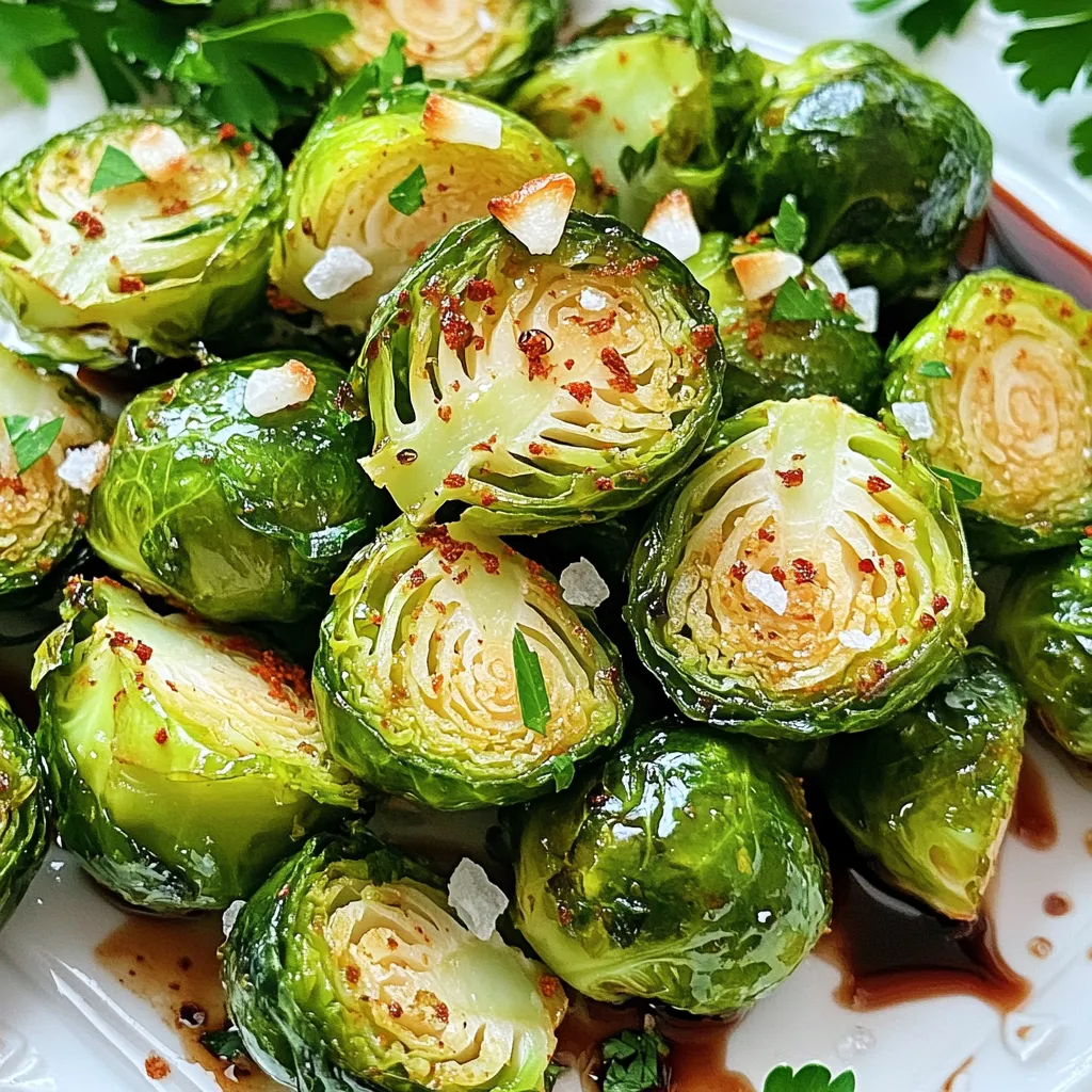 Air Fryer Garlic Brussels Sprouts Crispy Delight