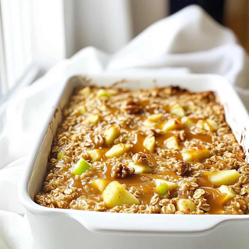 Caramel Apple Cinnamon Oatmeal Bake Flavorful Treat