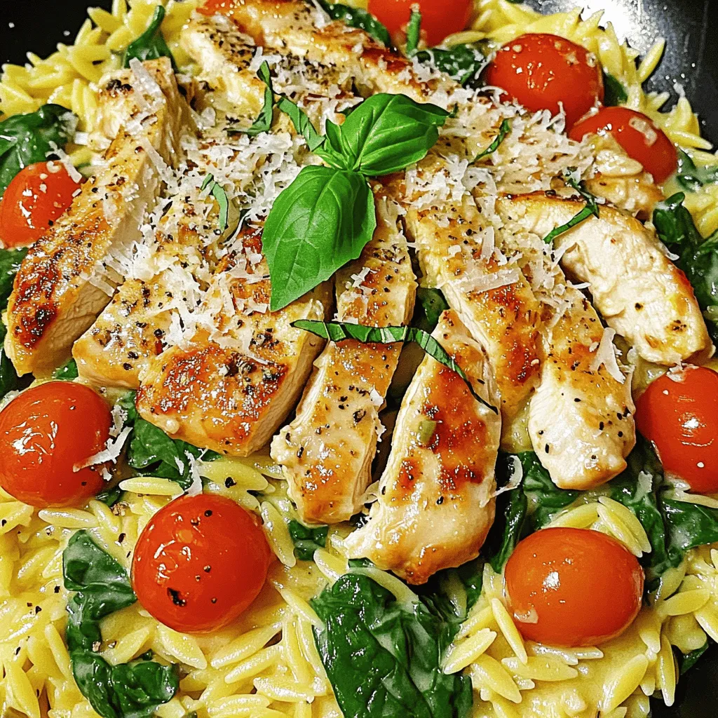 Creamy Tuscan Chicken Orzo One Pot Delightful Meal