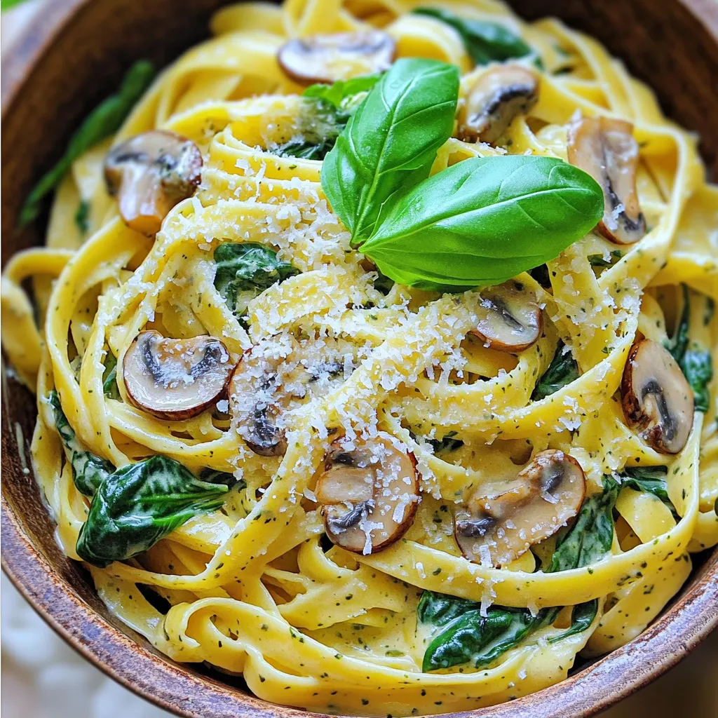 Creamy Spinach Mushroom Pasta Flavorful Weeknight Meal