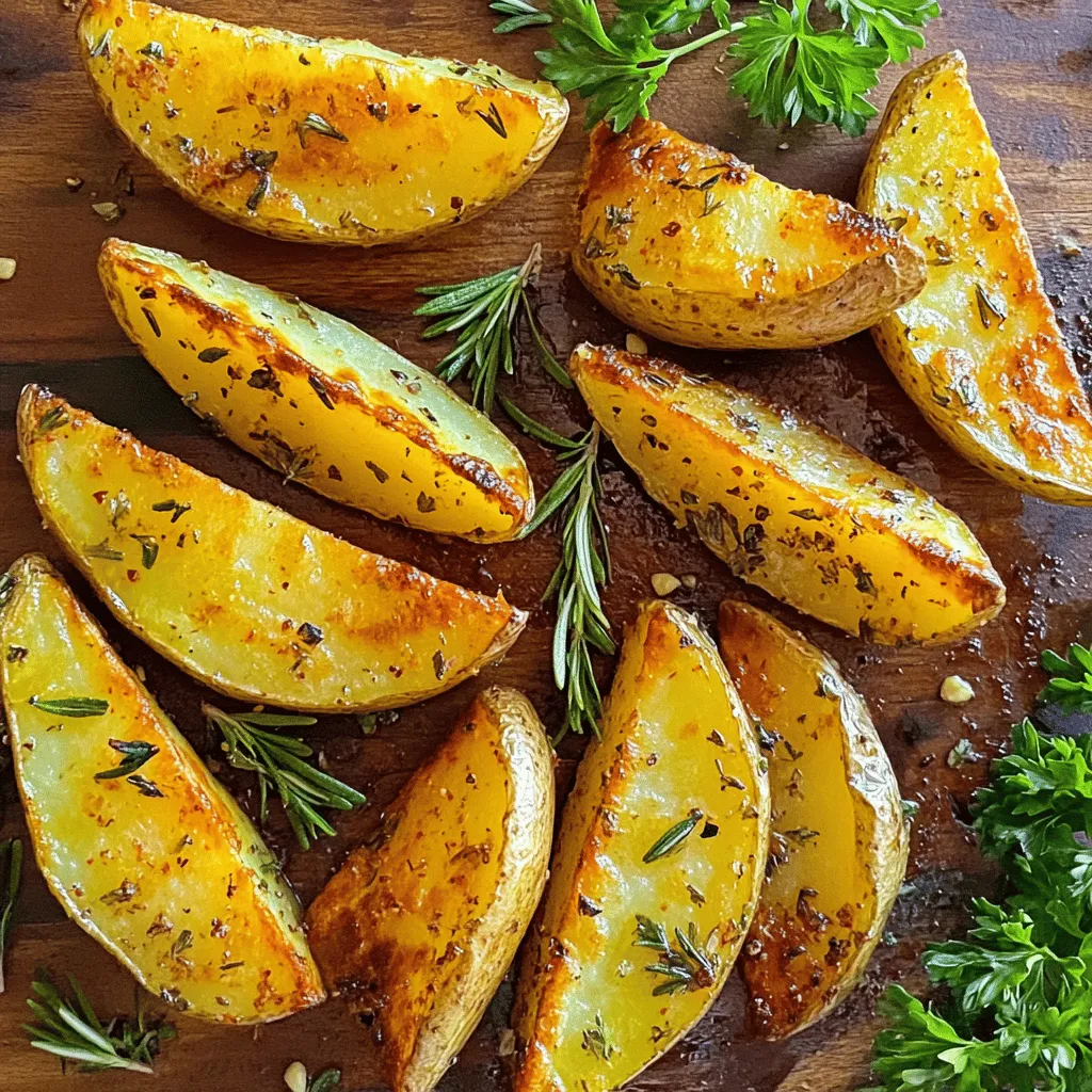 Air Fryer Garlic Herb Potato Wedges Crispy Delight