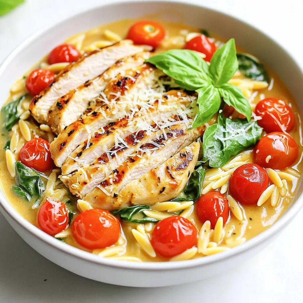 Creamy Tuscan Chicken Orzo Delicious Weeknight Meal