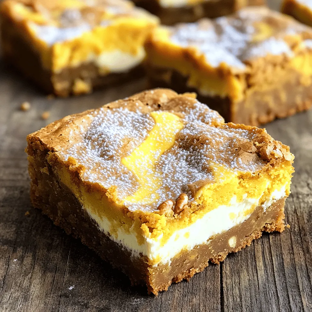 Pumpkin Cream Cheese Blondies Delightful Treat Recipe