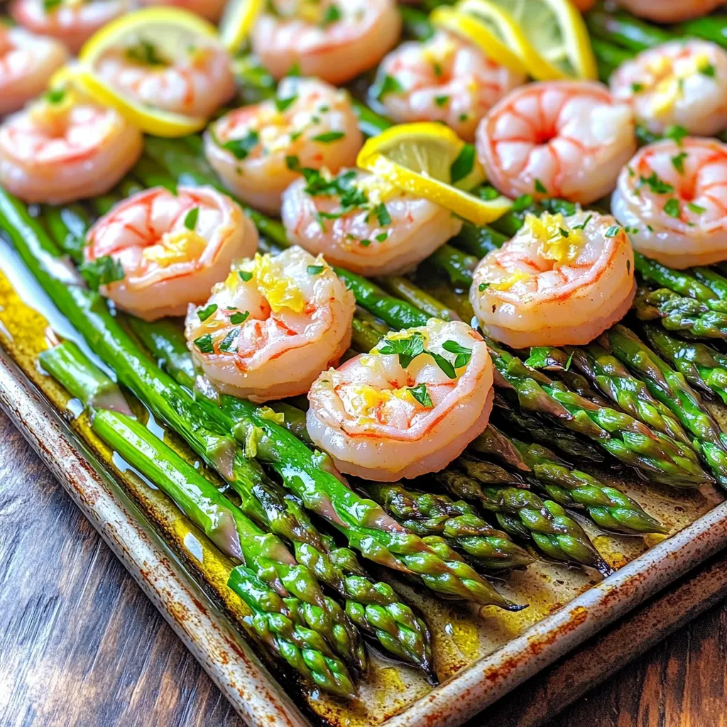 Lemon Garlic Shrimp Asparagus Sheet Pan Delight