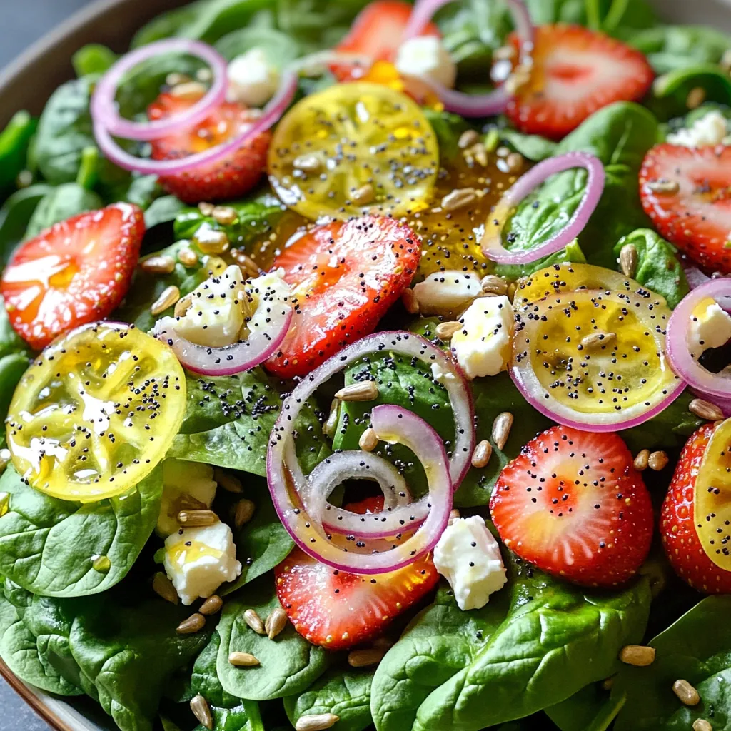 Strawberry Spinach Poppyseed Salad Crisp and Fresh Dish