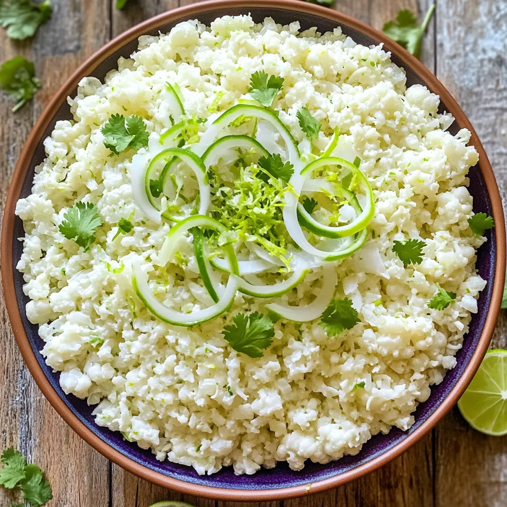 Coconut Lime Cauliflower Rice Flavorful and Easy Side