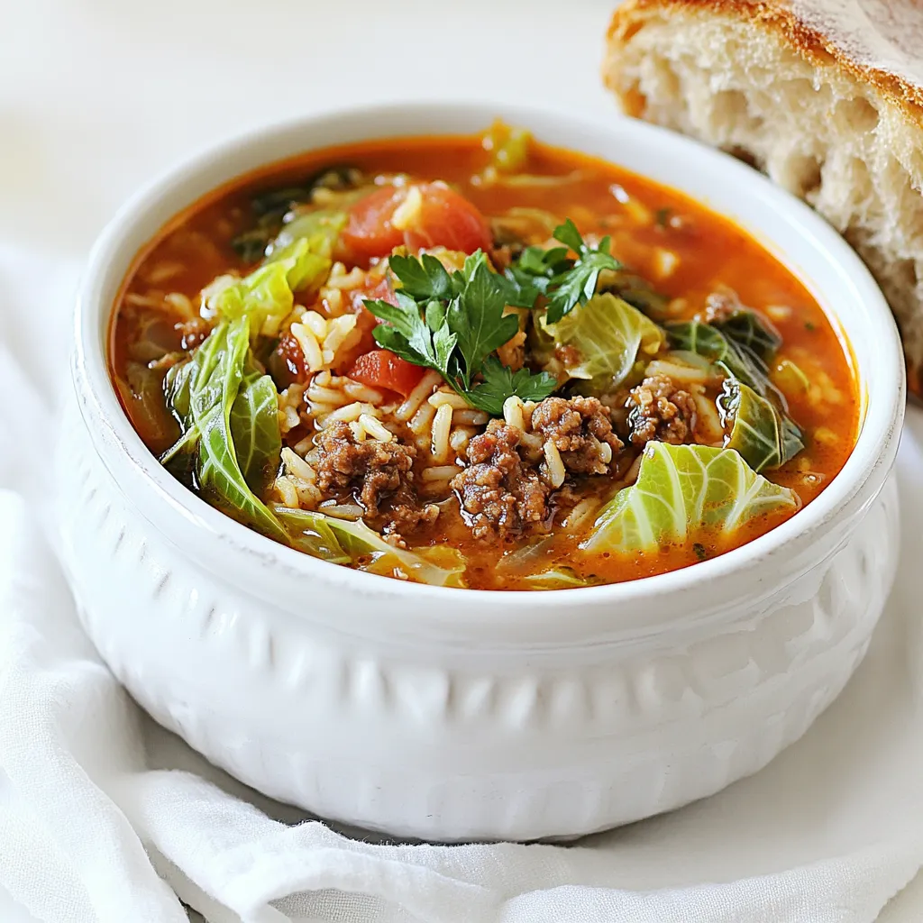 Slow Cooker Stuffed Cabbage Soup Hearty Comfort Dish