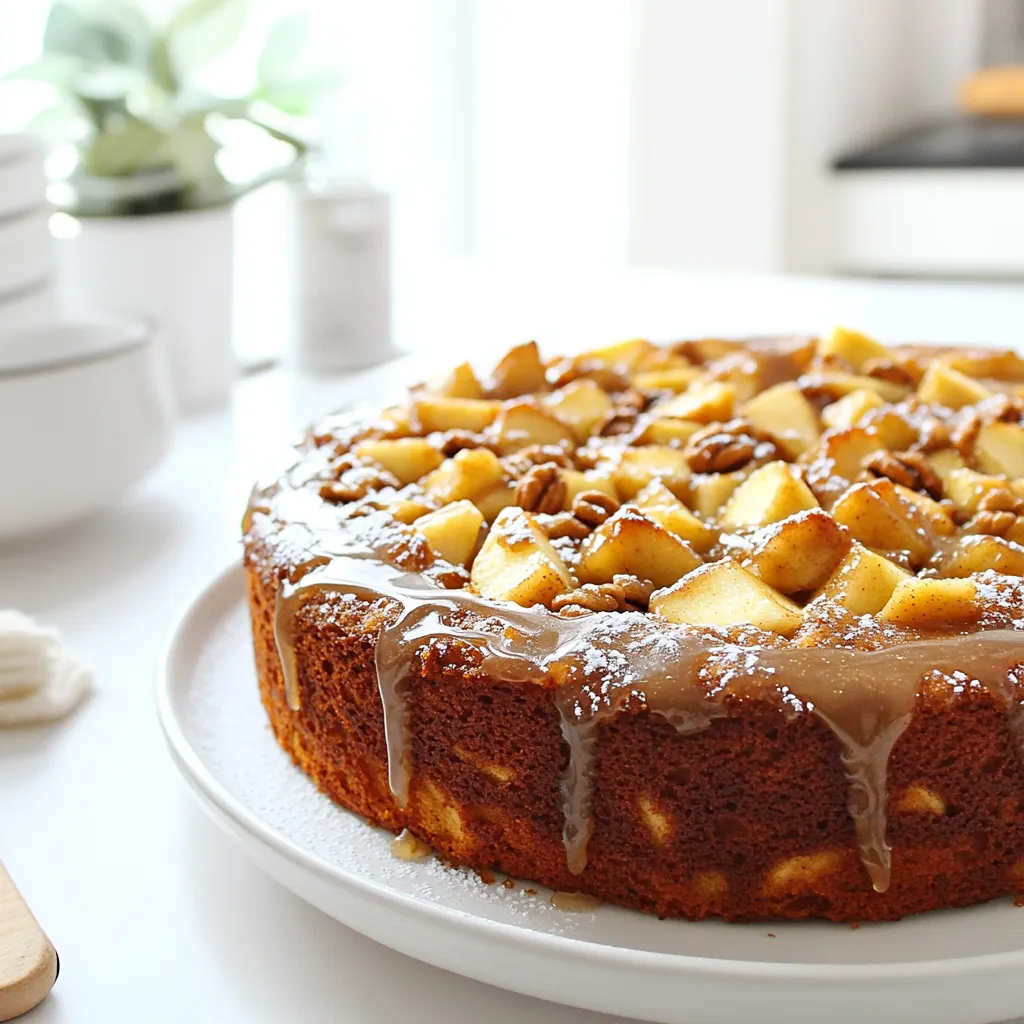 Spiced Apple Cake with Brown Sugar Glaze Recipe