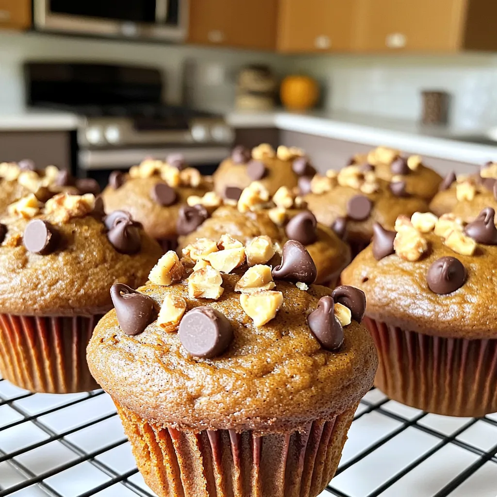 Pumpkin Chocolate Chip Muffins Bakery Style Delight