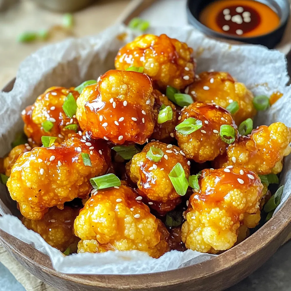 Air Fryer Sweet and Spicy Cauliflower Bites Delight