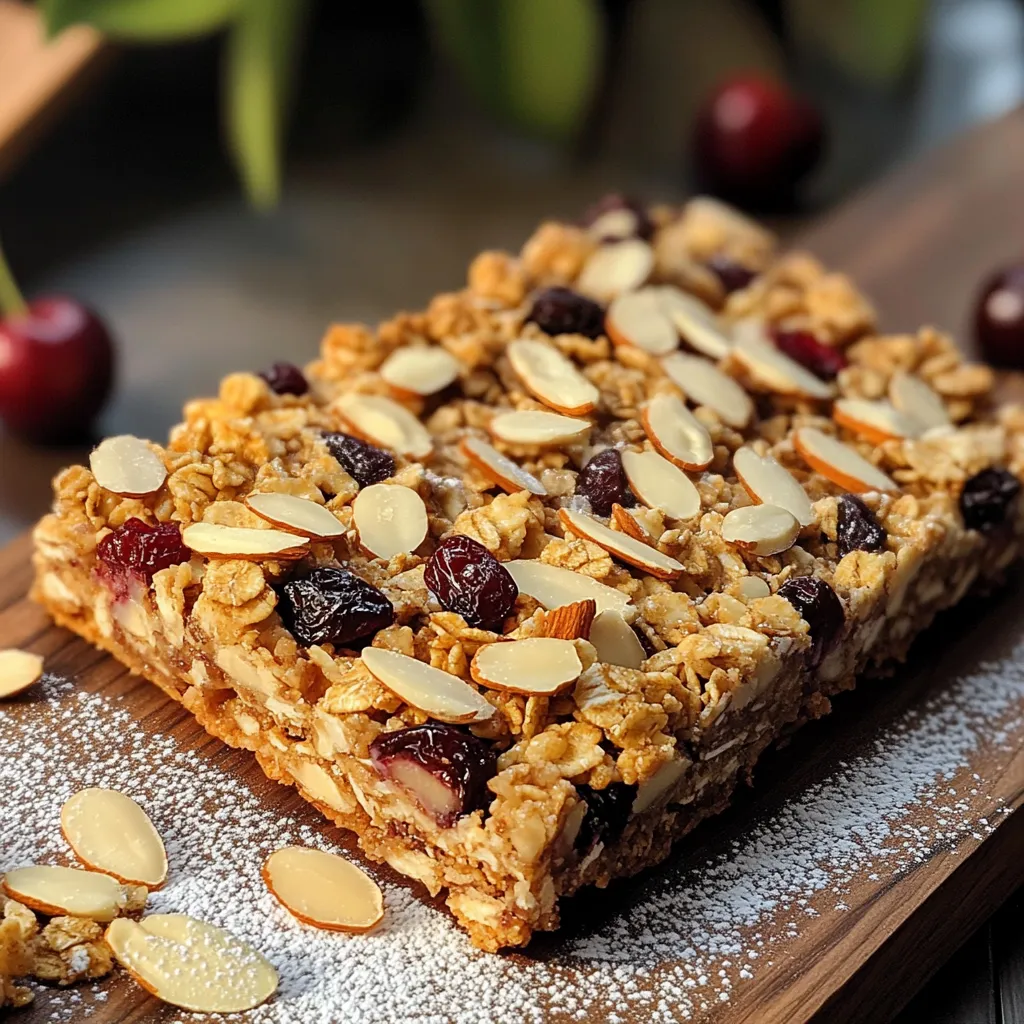 Cherry Almond Granola Bars Tasty and Healthy Snack