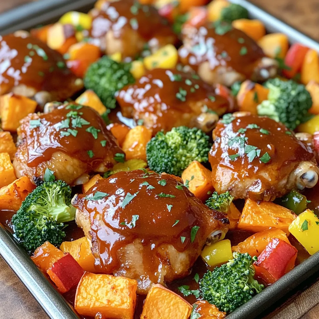 Sheet-Pan BBQ Chicken and Roasted Veggies Delight
