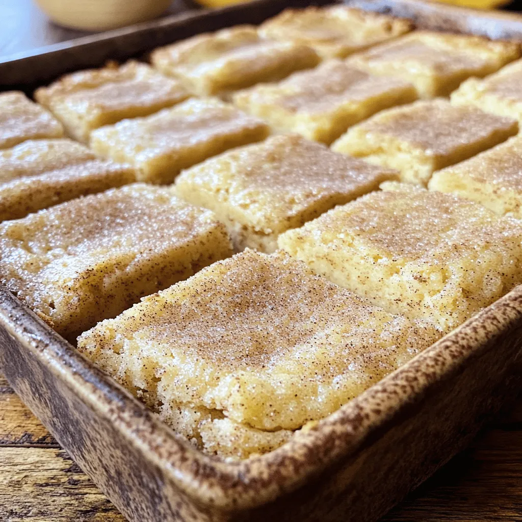 Snickerdoodle Blondie Bars Delicious Treat to Bake