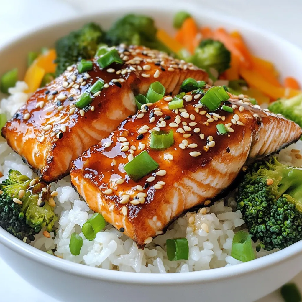Teriyaki Salmon Rice Bowl Flavorful and Simple Dish
