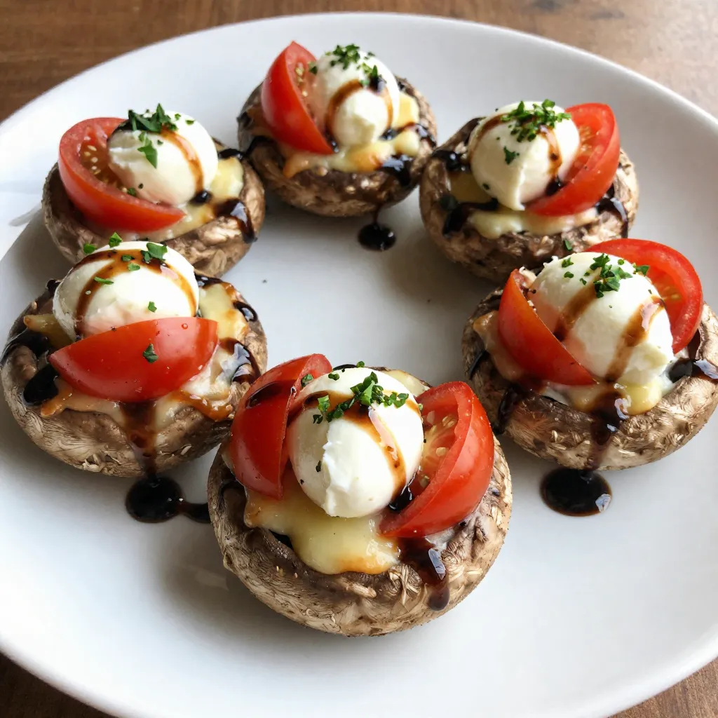 Caprese Stuffed Portobello Mushrooms Flavorful Delight