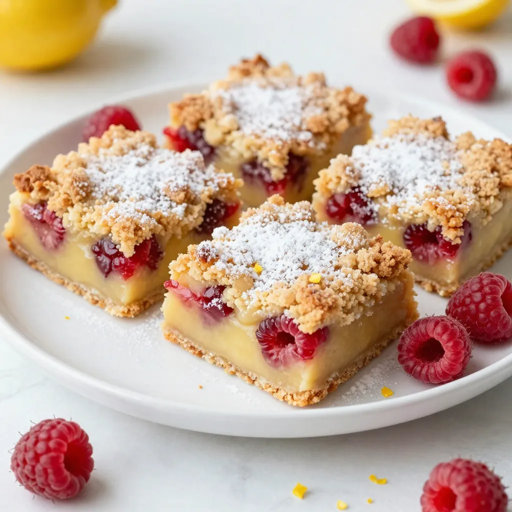 Lemon Raspberry Crumb Bars Irresistible Dessert Treat