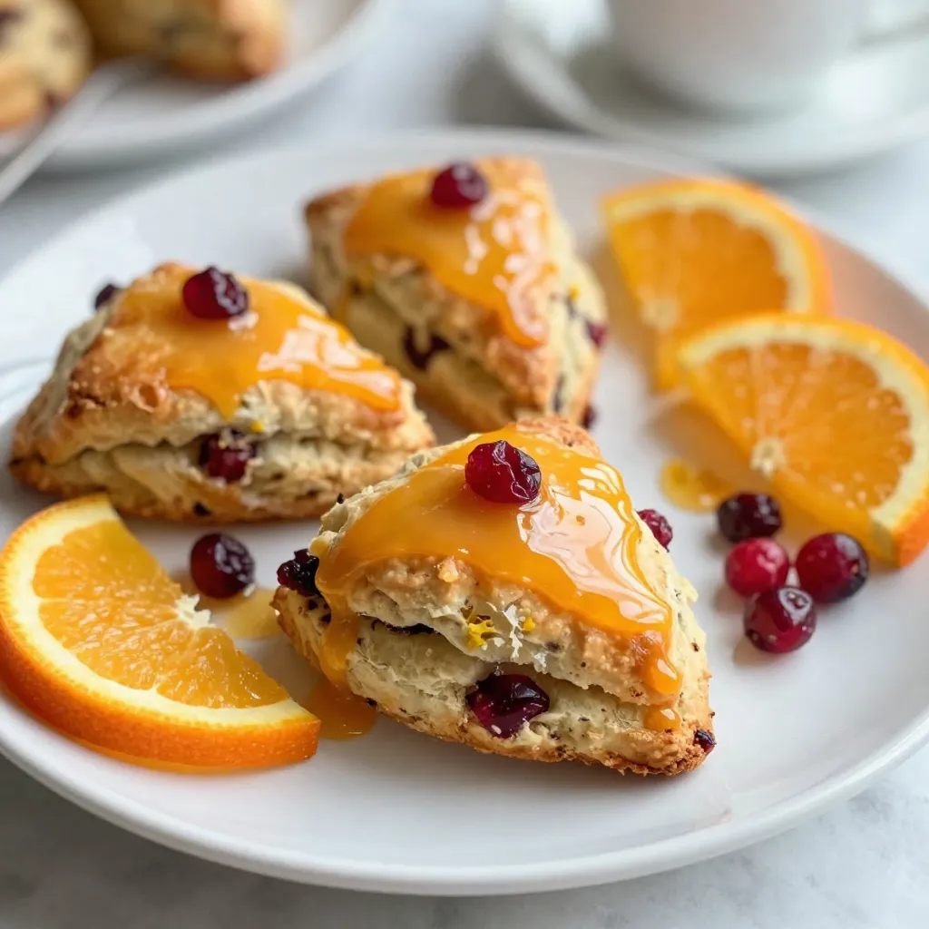 Cranberry Orange Glazed Scones Delightful Breakfast Treat