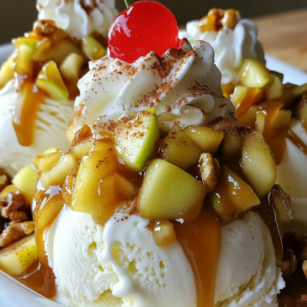 Caramel Apple Ice Cream Sundaes Tasty Fall Treat