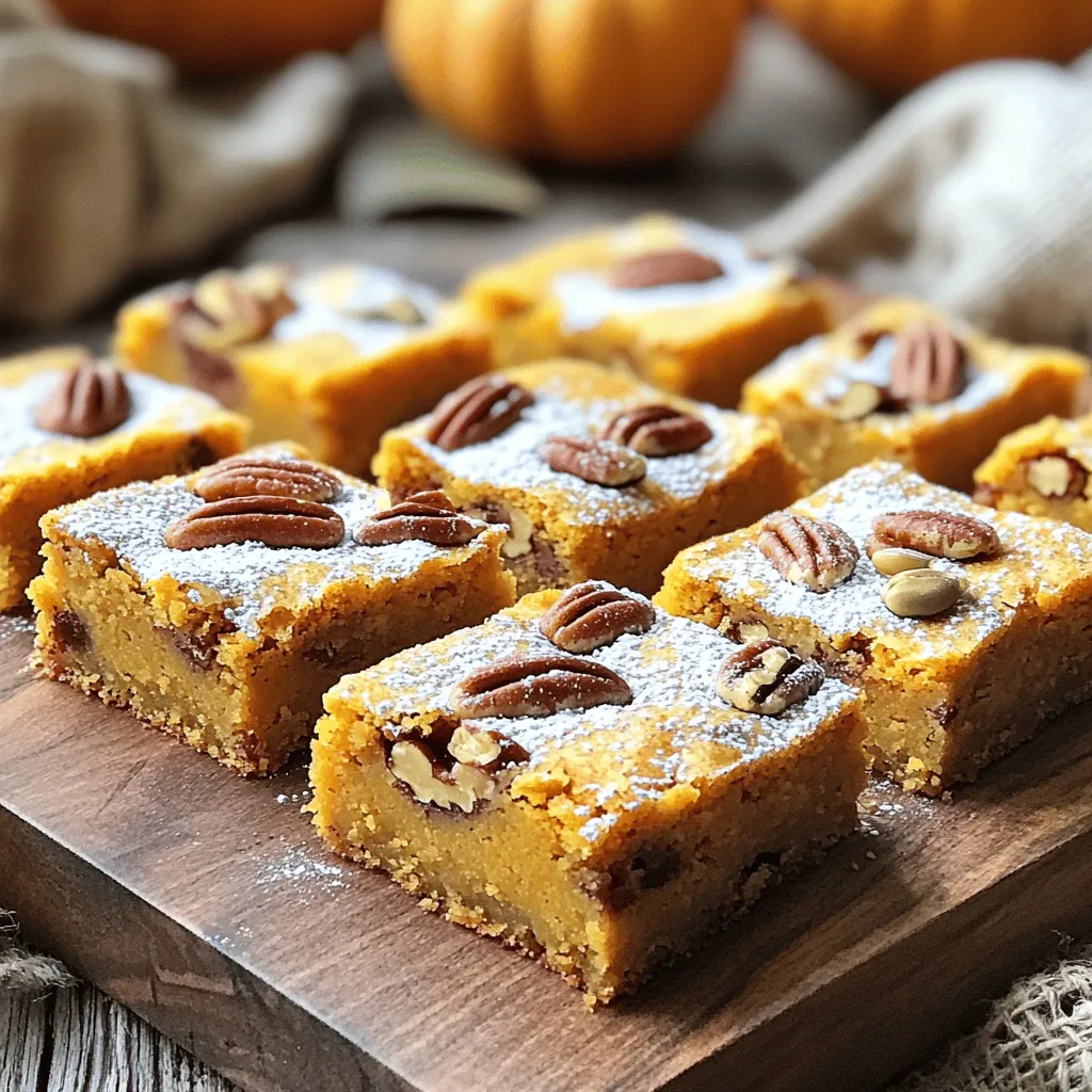 Spiced Pumpkin Pecan Blondies Irresistible Fall Treat