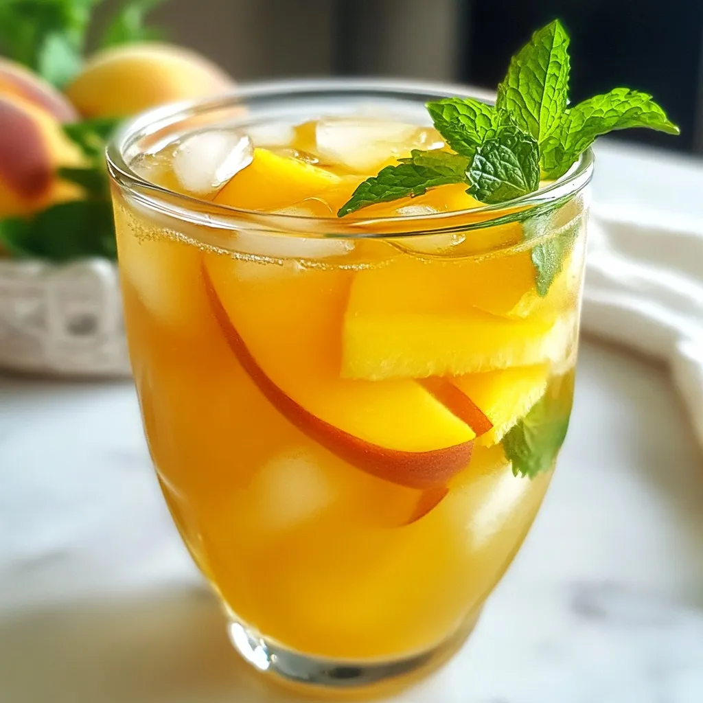 Ginger Peach Iced Tea Refreshing and Easy Recipe