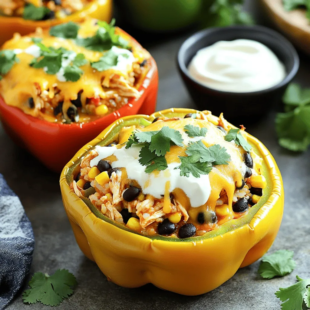 Chicken Enchilada Stuffed Peppers Flavorful Dish