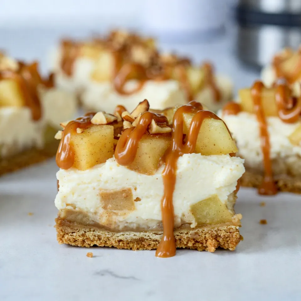 Caramel Apple Cheesecake Bars Simple and Tasty Treat