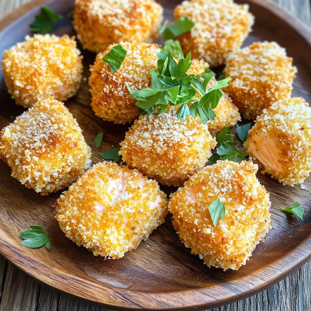 Air Fryer Parmesan Salmon Nuggets Crunchy Delight