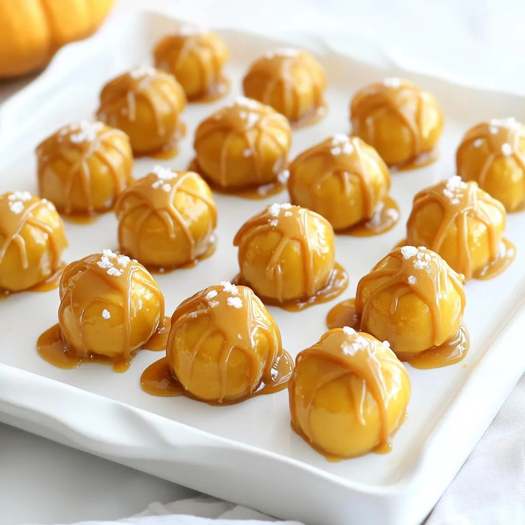 No Bake Caramel Pretzel Pumpkin Bites Tasty Treat