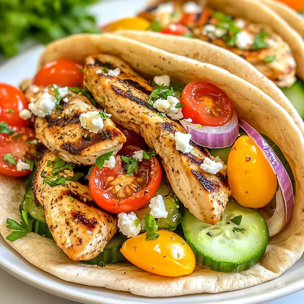 Greek Chicken Pita Pockets Tasty and Simple Recipe