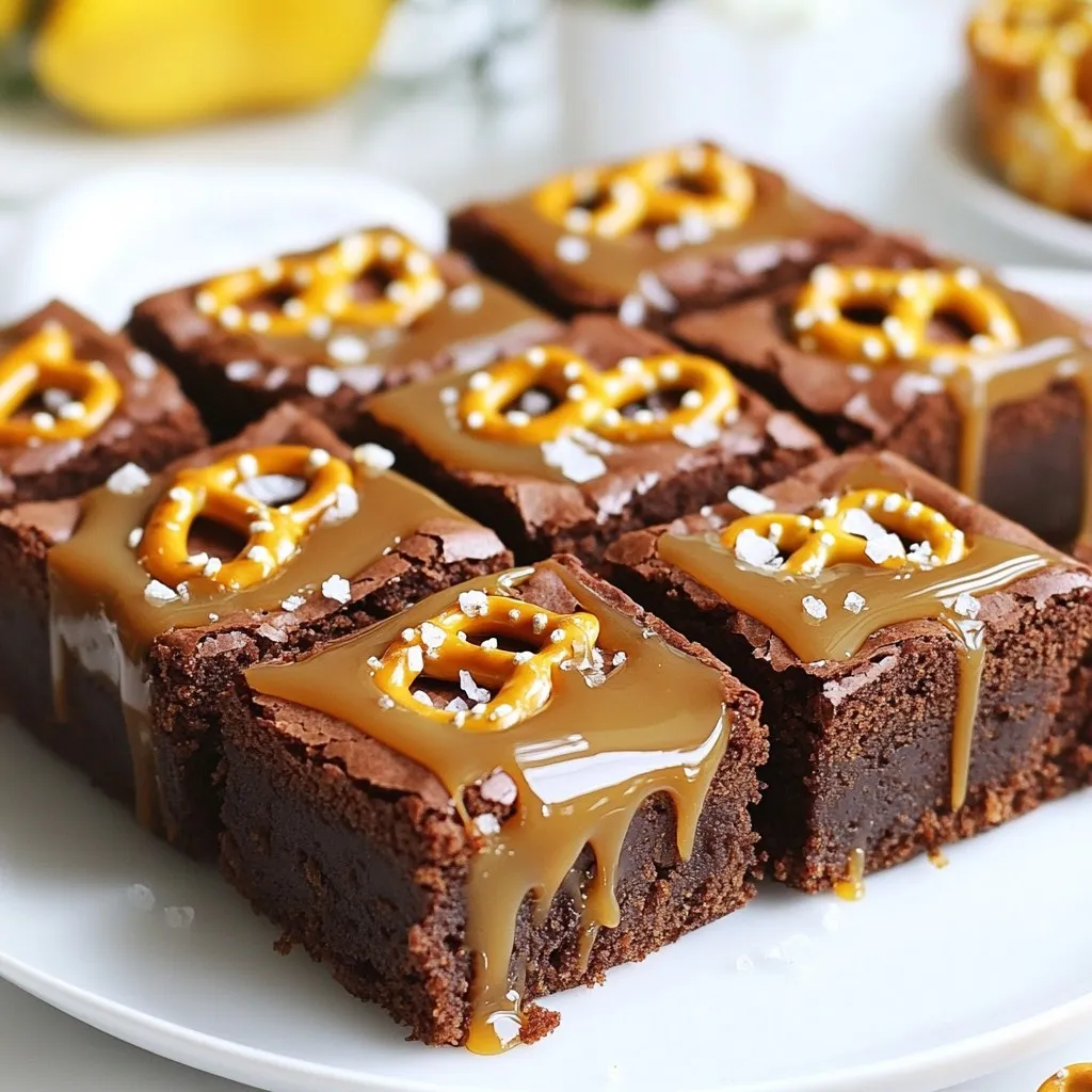 Salted Caramel Pretzel Brownies Decadent Delight Treat
