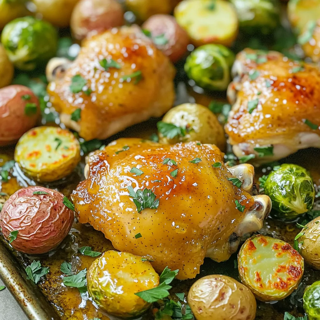 Sheet-Pan Honey Mustard Chicken Thighs Savory Delight
