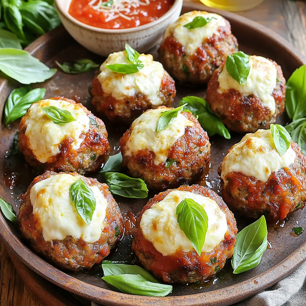 Air Fryer Mozzarella Stuffed Meatballs Delight