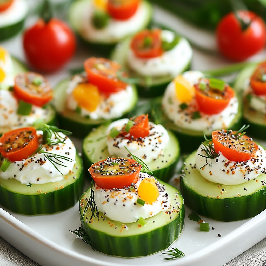 Everything Bagel Cucumber Bites Fresh and Easy Snack