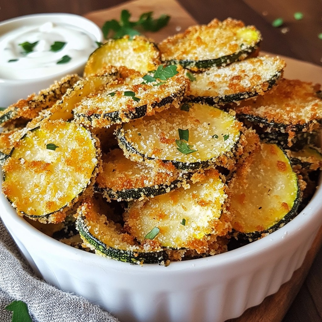 Crispy Parmesan Zucchini Chips Simple Snack Recipe