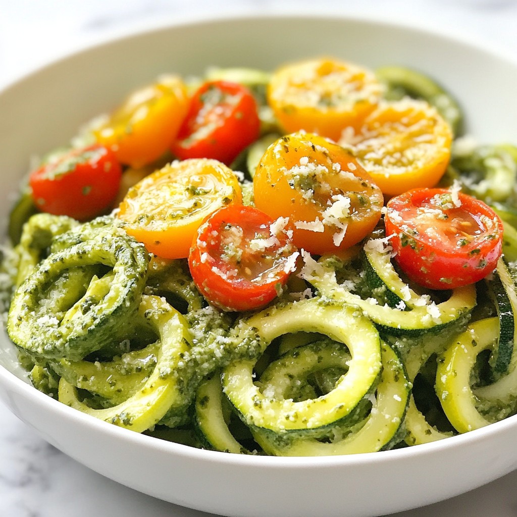 Pesto Parmesan Zucchini Noodles Healthy and Flavorful Dish