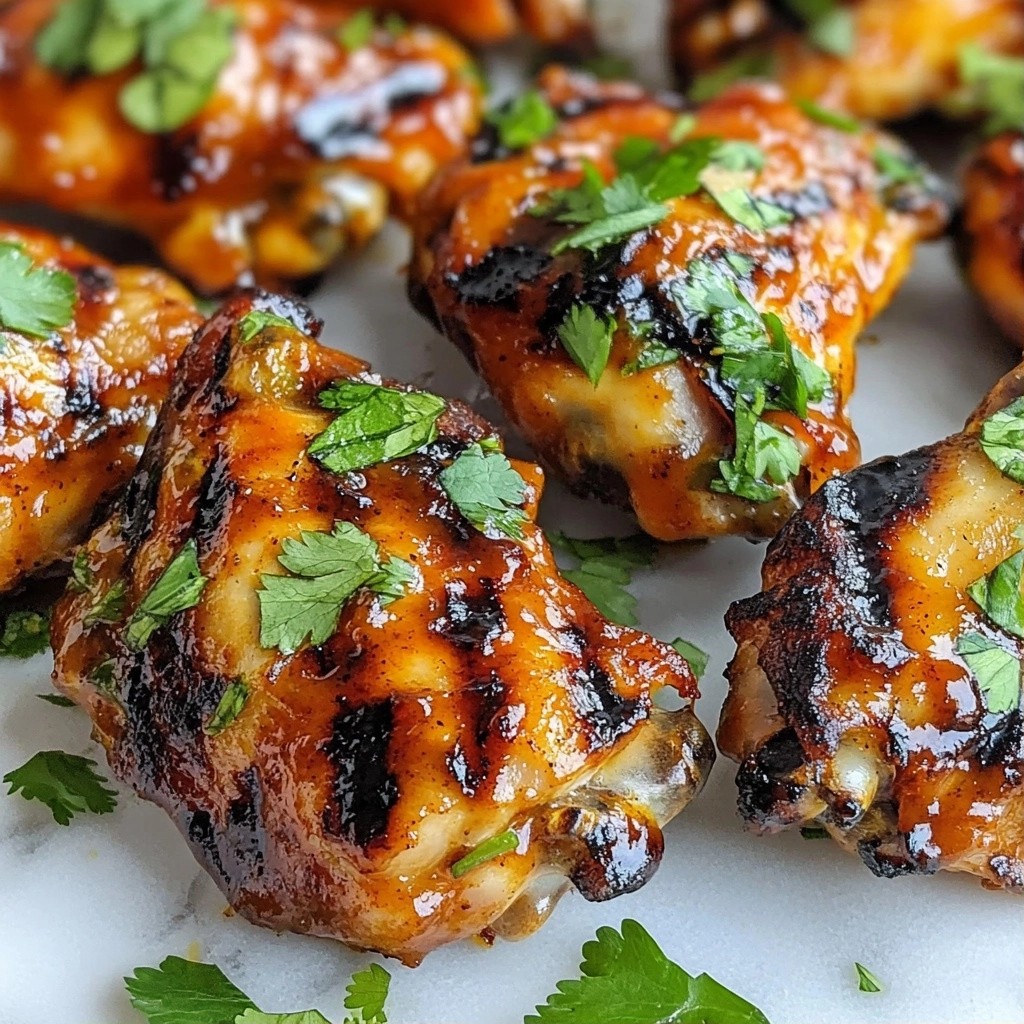 Herb Marinated Grilled BBQ Chicken Wings Delight