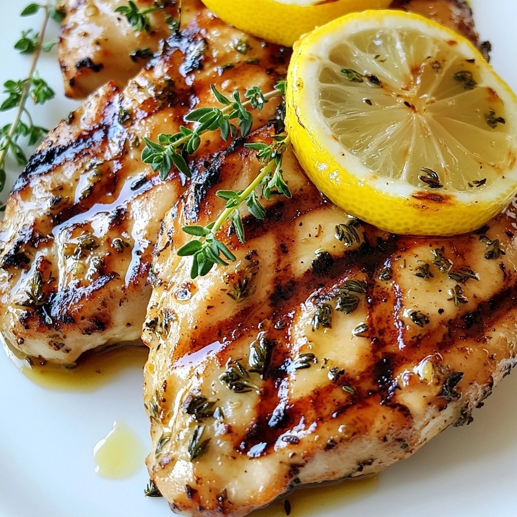 Lemon Thyme Grilled Chicken Cutlets Flavored Delight