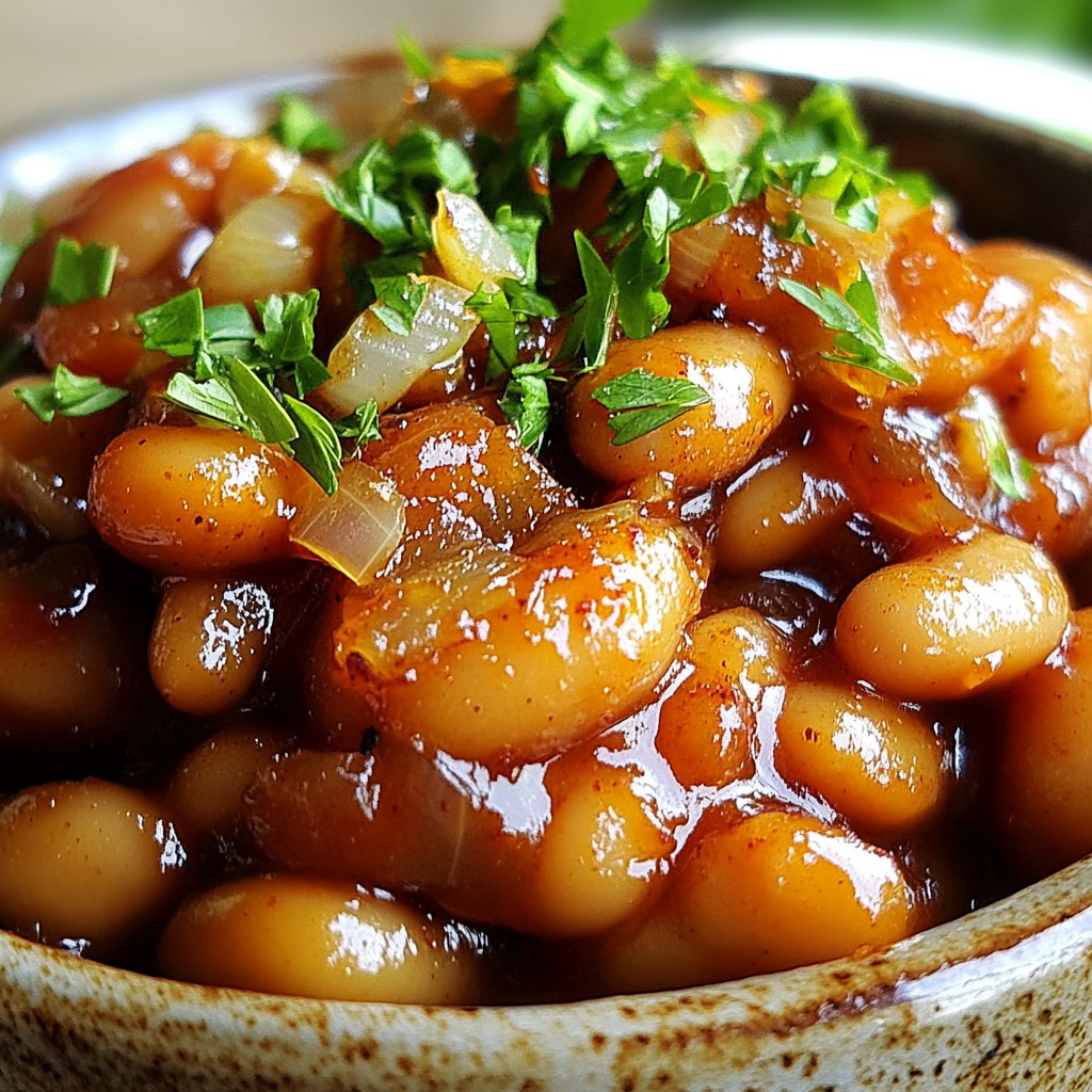 BBQ Smoked Maple Glazed Baked Beans Delightful Recipe