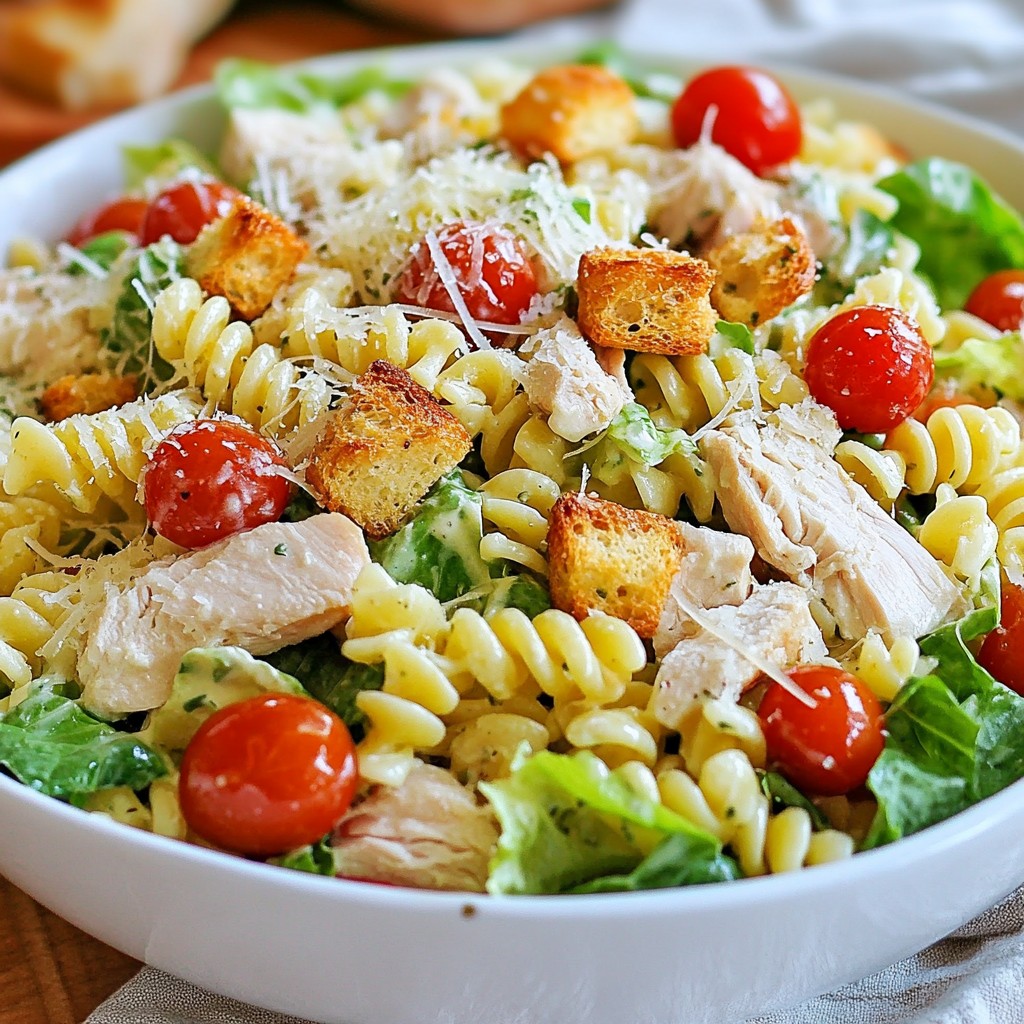 Chicken Caesar Pasta Salad Perfect for Quick Meals