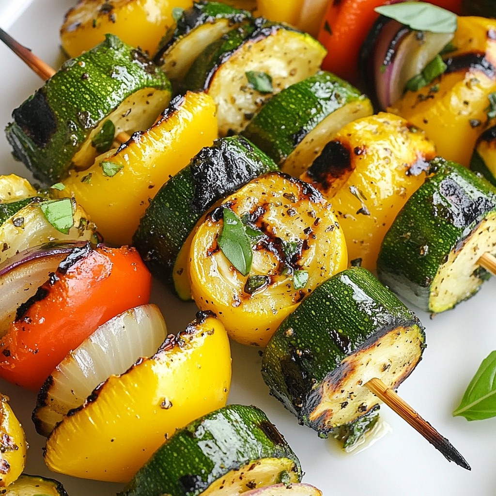 Charred Grilled Herb Zucchini Skewers Simple Delight