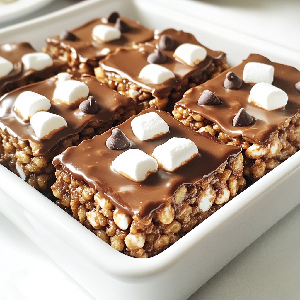 Chocolate Peanut Butter Rice Krispie Treats Delight
