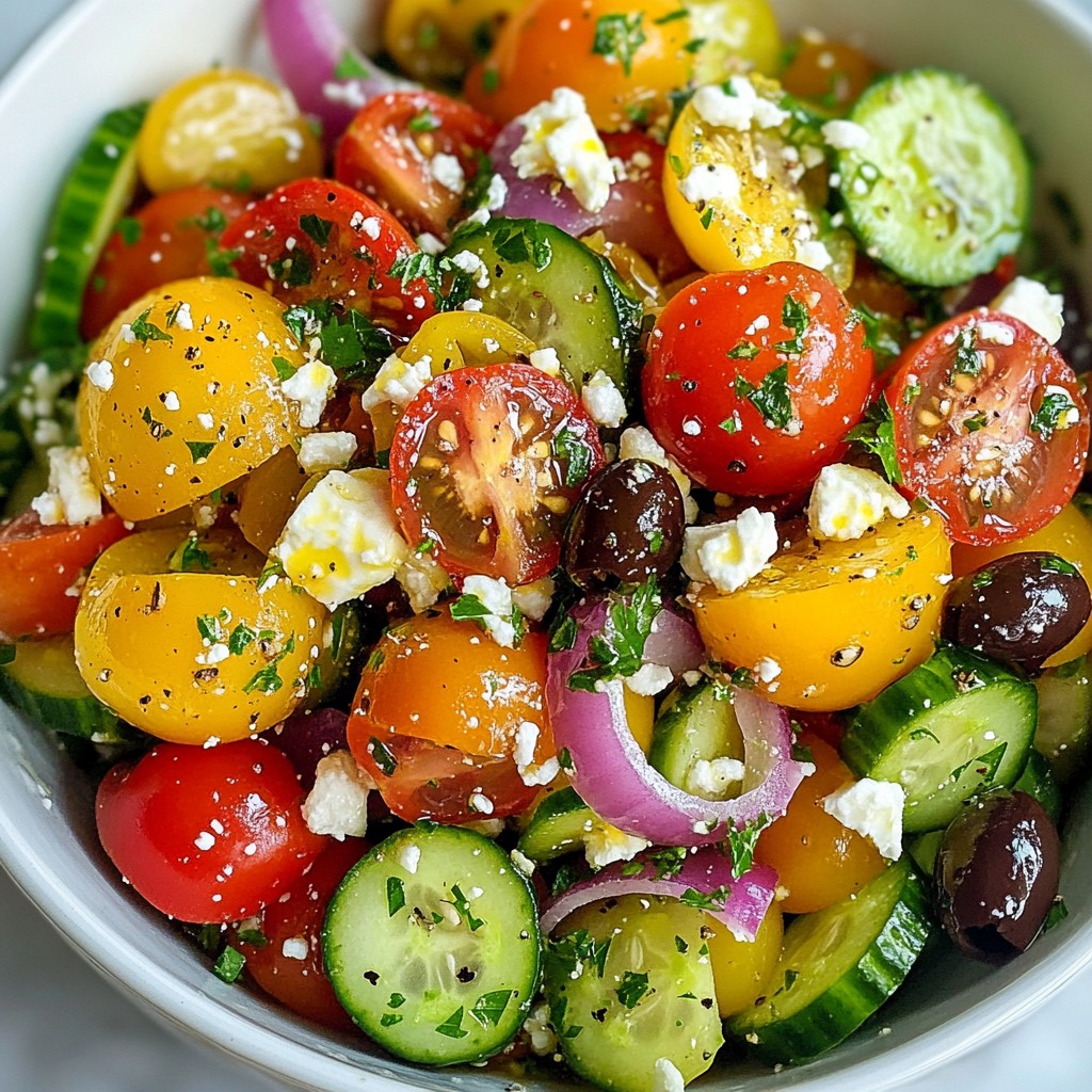 Mediterranean Cucumber Tomato Salad Fresh and Zesty
