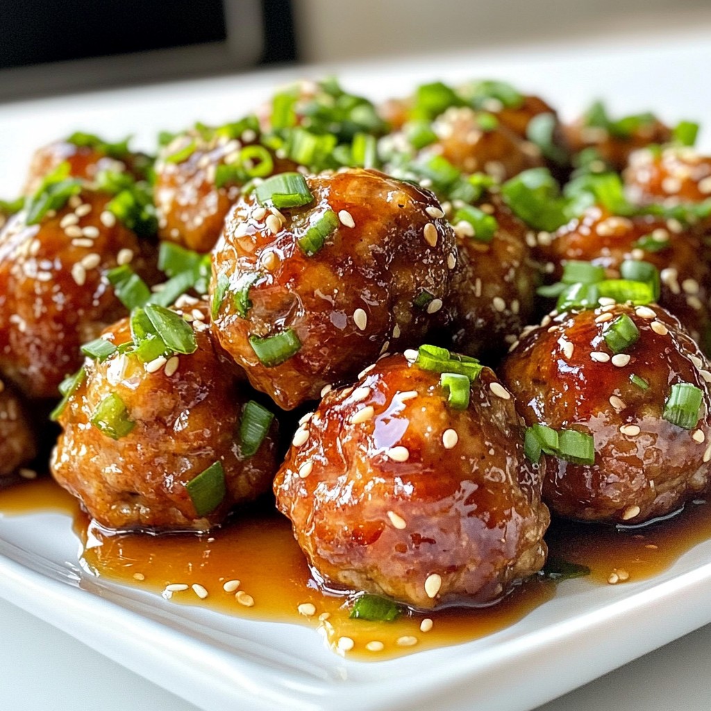Honey Garlic Glazed Meatballs Tasty Dinner Idea