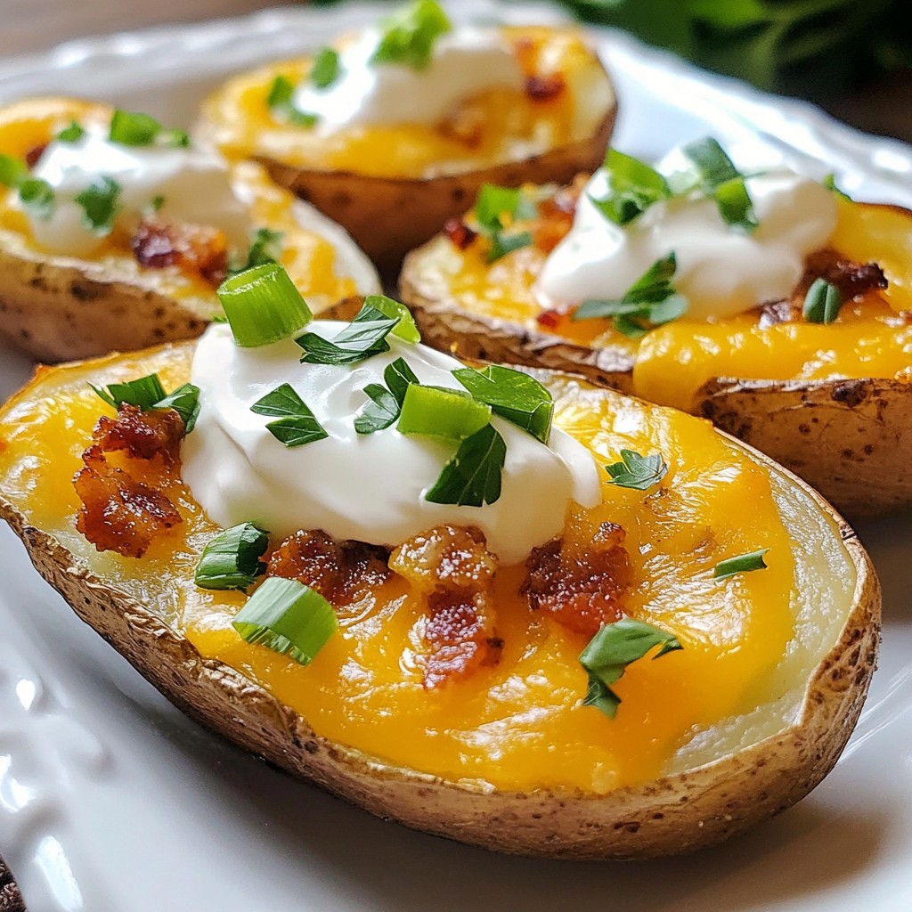 Cheesy Loaded Potato Skins Irresistible Snack Idea