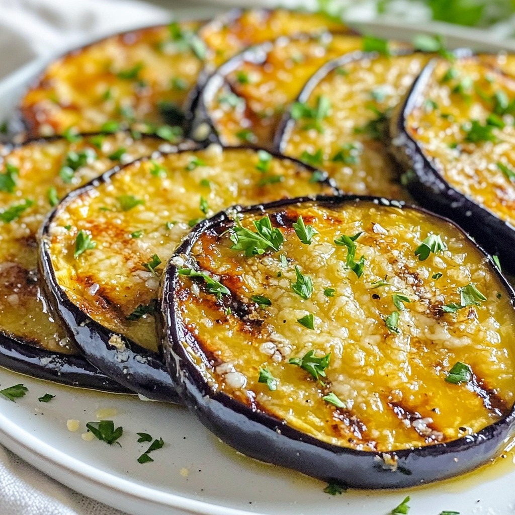 Grilled Garlic Parmesan Eggplant Slices Savory Delight