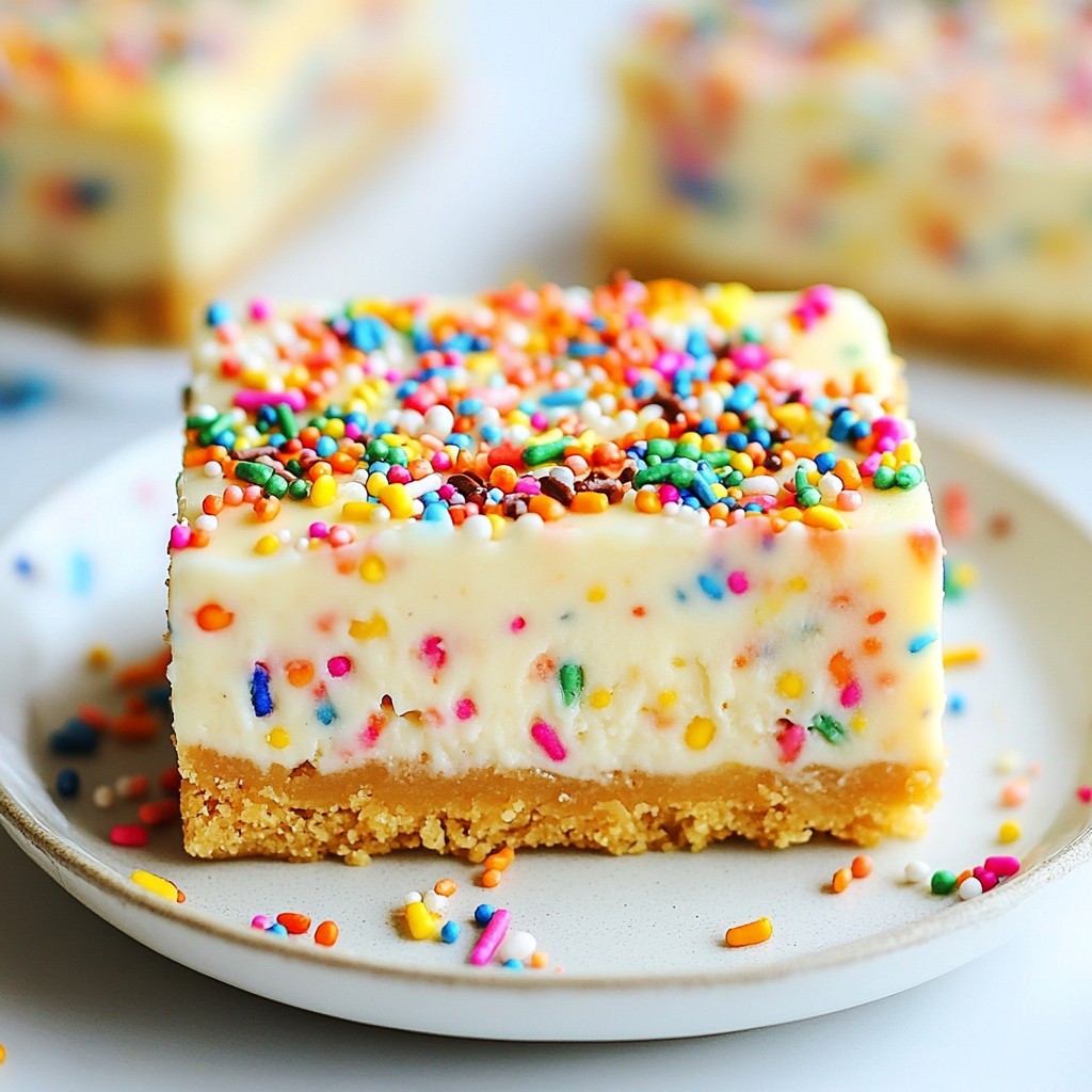 Funfetti Cheesecake Bars Colorful and Delicious Treat