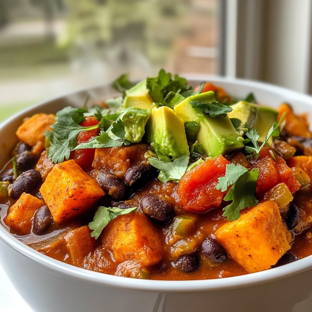 Sweet Potato Black Bean Chili Easy and Healthy Recipe